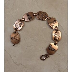 Vintage Copper Panel Bracelet Native American Bracelet Unique 8"
